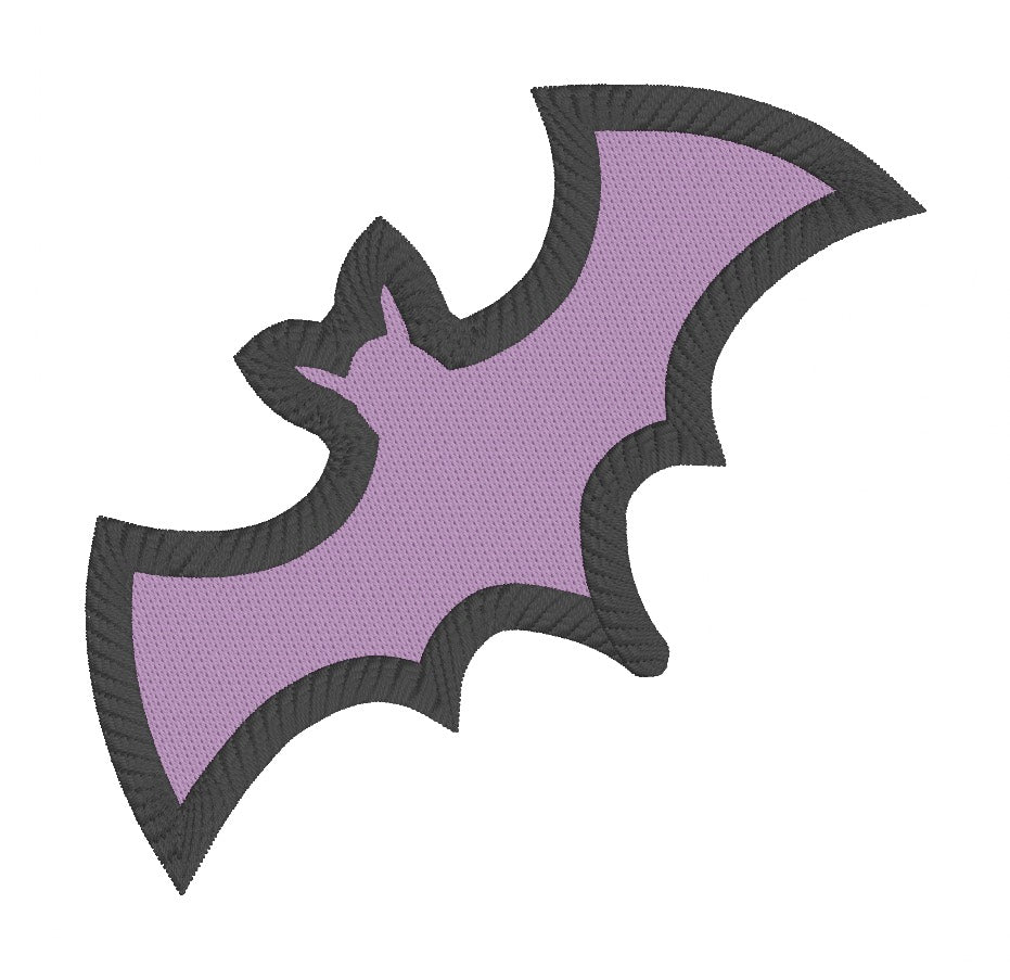 Bat Silhouette Halloween Machine Embroidery Design. 4 Sizes