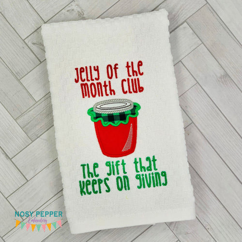 Jelly Of The Month Club machine embroidery design (4 sizes included) DIGITAL DOWNLOAD