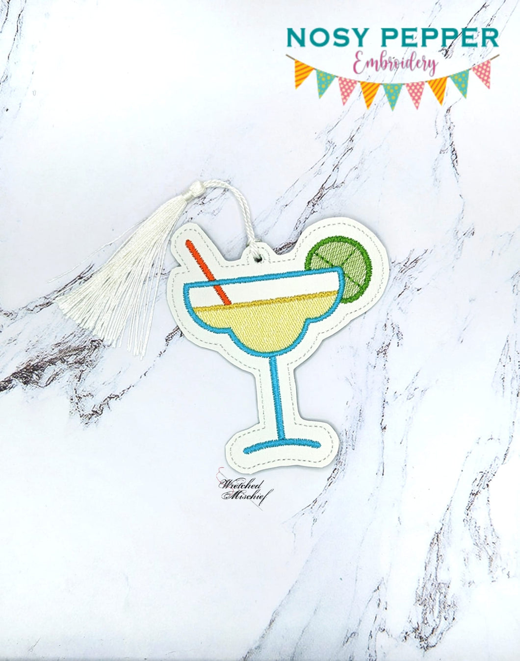 Margarita bookmark/bag tag/ornament machine embroidery design DIGITAL DOWNLOAD