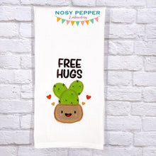 Load image into Gallery viewer, Free Hugs Applique machine embroidery design (5 sizes included) DIGITAL DOWNLOAD