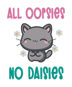 All Oopsies machine embroidery design (4 sizes included) DIGITAL DOWNLOAD