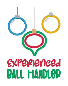 Experienced Ball Handler applique machine embroidery design (4 sizes included) DIGITAL DOWNLOAD