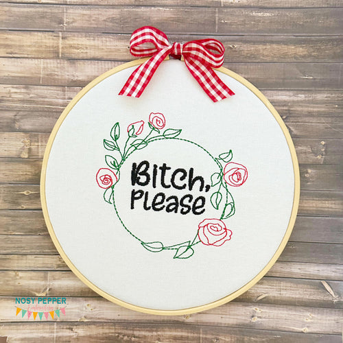 B!tch Please machine embroidery design Fall '24 Mature Bundle (5 sizes included)  DIGITAL DOWNLOAD