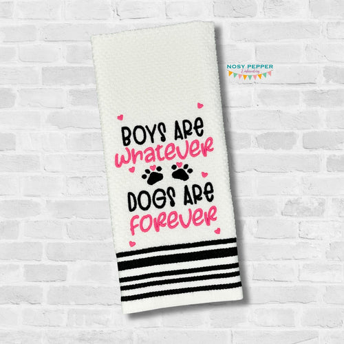 Boys Are Whatever machine embroidery design (4 sizes included) DIGITAL DOWNLOAD