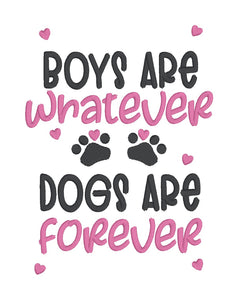 Boys Are Whatever machine embroidery design (4 sizes included) DIGITAL DOWNLOAD