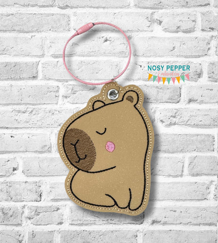 Capybara Nov 24 Patreon Bundle bookmark/ornament/bag tag machine embroidery design DIGITAL DOWNLOAD