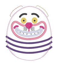 Load image into Gallery viewer, Grinning Cat stuffie (5 sizes included) machine embroidery design DIGITAL DOWNLOAD