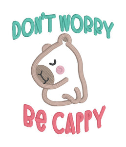 Don't Worry Be Cappy applique Nov 24 Mystery Bundle machine embroidery design (5 sizes included) DIGITAL DOWNLOAD