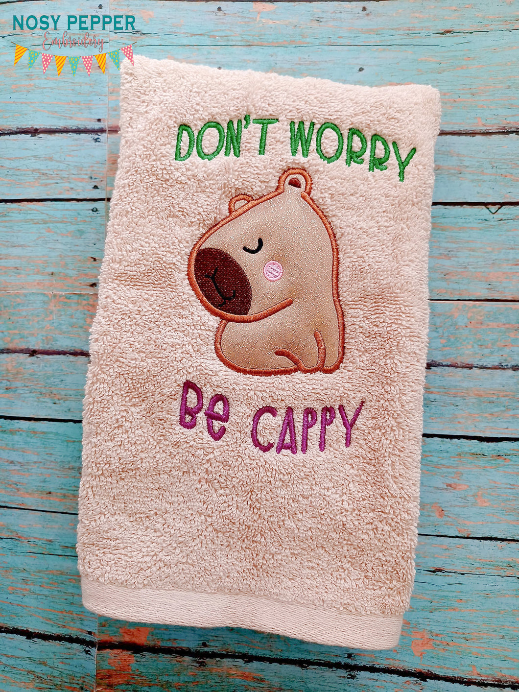 Don't Worry Be Cappy applique Nov 24 Mystery Bundle machine embroidery design (5 sizes included) DIGITAL DOWNLOAD