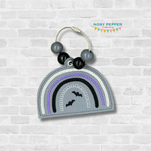 Load image into Gallery viewer, Halloween Bow set machine embroidery file (bookmark/bag tag/ornament, snaptab and eyelet fob included with single and multi files) DIGITAL DOWNLOAD