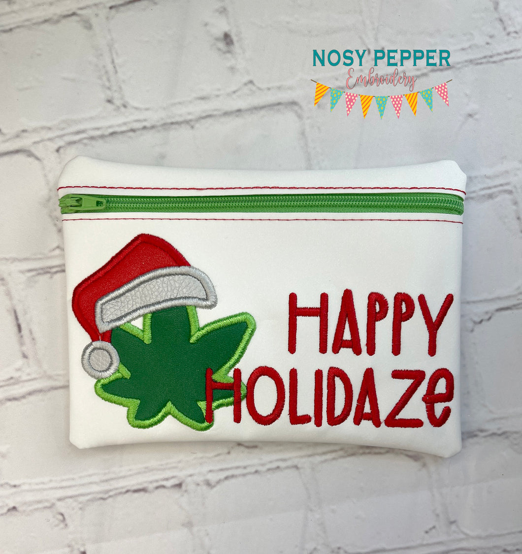 Happy Holidaze ITH Bag 4 sizes available machine embroidery design DIGITAL DOWNLOAD