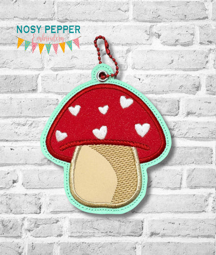 Heart Toadstool Nov 24 Mystery Bundle bookmark/ornament/bag tag machine embroidery design DIGITAL DOWNLOAD