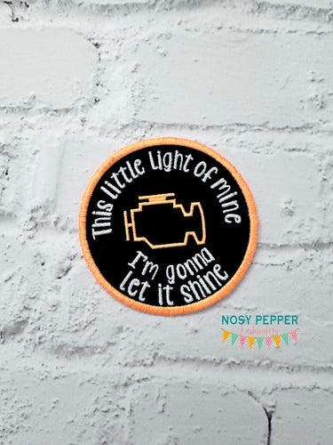 This Little Light patch machine embroidery design DIGITAL DOWNLOAD