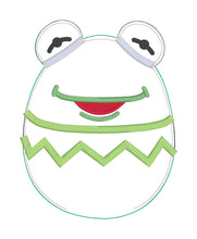 Load image into Gallery viewer, K T Frog stuffie (5 sizes included) machine embroidery design DIGITAL DOWNLOAD