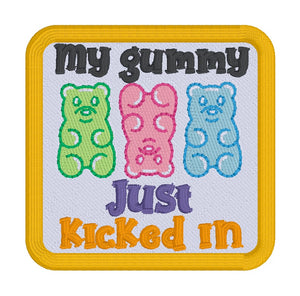 My Gummy patch (2 sizes included) machine embroidery design DIGITAL DOWNLOAD