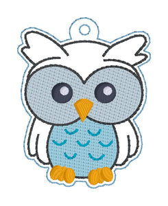 Owl sketchy snap tab and eyelet fob SEPT 24 MYSTERY BUNDLE (single and multi files included) machine embroidery file DIGITAL DOWNLOAD