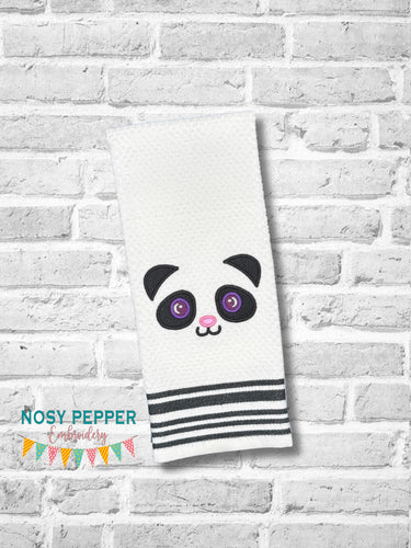 Panda Face applique Nov 24 Mystery Bundle machine embroidery design (6 sizes included) DIGITAL DOWNLOAD