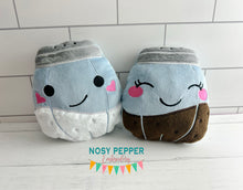 Load image into Gallery viewer, Salt &amp; Pepper stuffie set (2 designs and 6 sizes included) machine embroidery design DIGITAL DOWNLOAD