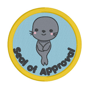 Seal Of Approval patch SEPT 24 MYSTERY BUNDLE (2 sizes included) machine embroidery design DIGITAL DOWNLOAD