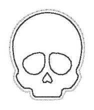 Load image into Gallery viewer, Ghost Skull pencil topper set machine embroidery design SEPT 24 PATREON BUNDLE (single and multi included) DIGITAL DOWNLOAD