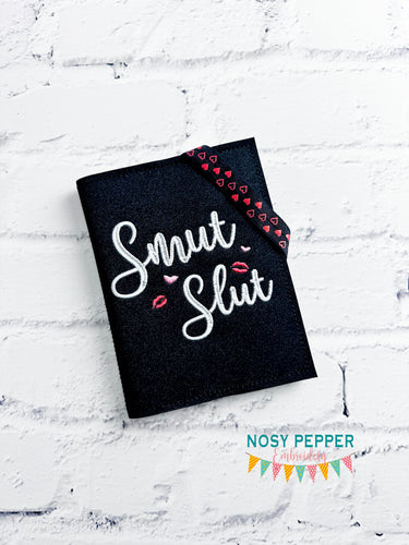 Smut Sl@t Notebook Cover (2 sizes available) machine embroidery design DIGITAL DOWNLOAD