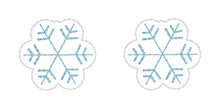 Load image into Gallery viewer, Snowflake ITH earrings Nov 24 Patreon Bundle machine embroidery design DIGITAL DOWNLOAD