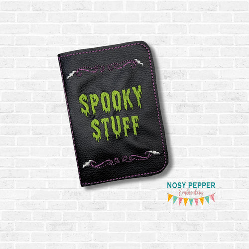 Spooky Stuff Notebook Cover (2 sizes available) machine embroidery design DIGITAL DOWNLOAD