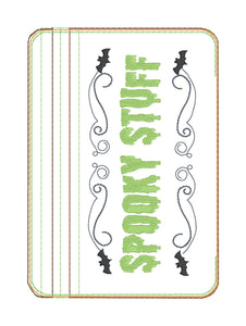 Spooky Stuff ITH Bag embroidery design (4 sizes available) DIGITAL DOWNLOAD