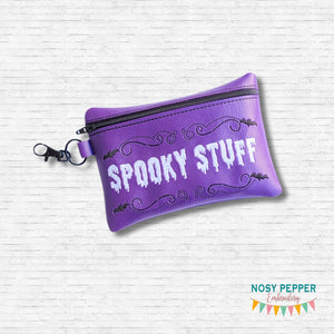 Spooky Stuff ITH Bag embroidery design (4 sizes available) DIGITAL DOWNLOAD