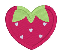 Load image into Gallery viewer, Strawberry Heart patch June 2024 Mystery Bundle (2 sizes included) machine embroidery design DIGITAL DOWNLOAD