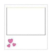 Load image into Gallery viewer, V-Day Frame machine embroidery design DIGITAL DOWNLOAD