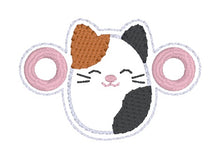 Load image into Gallery viewer, Calico Squishy Shoe Charm machine embroidery design single and multi files (3 versions included) DIGITAL DOWNLOAD