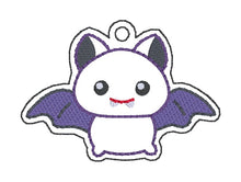 Load image into Gallery viewer, Cute Bat eyelet fob and snap tab set (singles and multis included) machine embroidery design DIGITAL DOWNLOAD