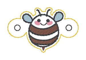 Cute Bees Shoe Charm machine embroidery design single and multi files (3 versions included) DIGITAL DOWNLOAD