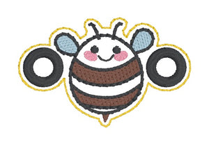 Cute Bees Shoe Charm machine embroidery design single and multi files (3 versions included) DIGITAL DOWNLOAD