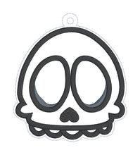 Load image into Gallery viewer, Cute Skull bookmark set of 2 designs machine embroidery design DIGITAL DOWNLOAD