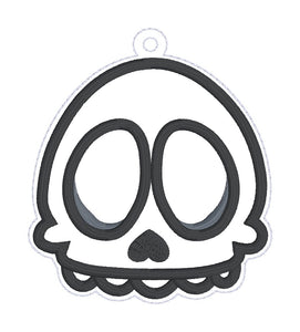 Cute Skull bookmark set of 2 designs machine embroidery design DIGITAL DOWNLOAD