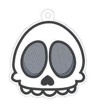 Load image into Gallery viewer, Cute Skull bookmark set of 2 designs machine embroidery design DIGITAL DOWNLOAD