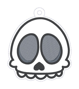 Cute Skull bookmark set of 2 designs machine embroidery design DIGITAL DOWNLOAD