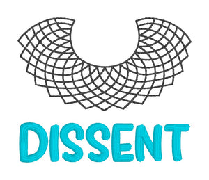 Dissent machine embroidery design (5 sizes included) DIGITAL DOWNLOAD