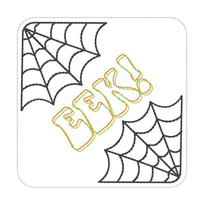 Spooky Eek coaster set of 2 designs machine embroidery design DIGITAL DOWNLOAD