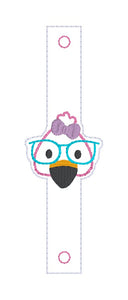 Flamingo Glasses Shoe Charm machine embroidery design single and multi files (3 versions included) DIGITAL DOWNLOAD