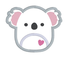 Load image into Gallery viewer, Koala Squishy Applique machine embroidery design (5 sizes included) DIGITAL DOWNLOAD