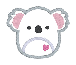 Koala Squishy Applique machine embroidery design (5 sizes included) DIGITAL DOWNLOAD