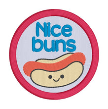 Load image into Gallery viewer, Nice Buns patch machine embroidery design (2 sizes included) DIGITAL DOWNLOAD