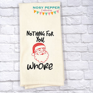 Nothing For You, Wh@re machine embroidery design (4 sizes included) DIGITAL DOWNLOAD