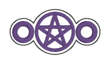 Load image into Gallery viewer, Pentacle Charm machine embroidery design single and multi files (3 versions included) DIGITAL DOWNLOAD