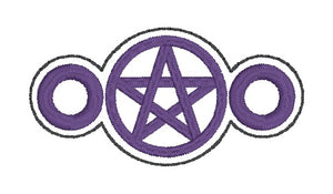 Pentacle Charm machine embroidery design single and multi files (3 versions included) DIGITAL DOWNLOAD