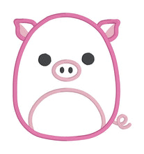 Load image into Gallery viewer, Pig applique Squishy embroidery design