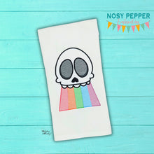 Load image into Gallery viewer, Rainbow Skull Sketchy machine embroidery design (5 sizes included) DIGITAL DOWNLOAD